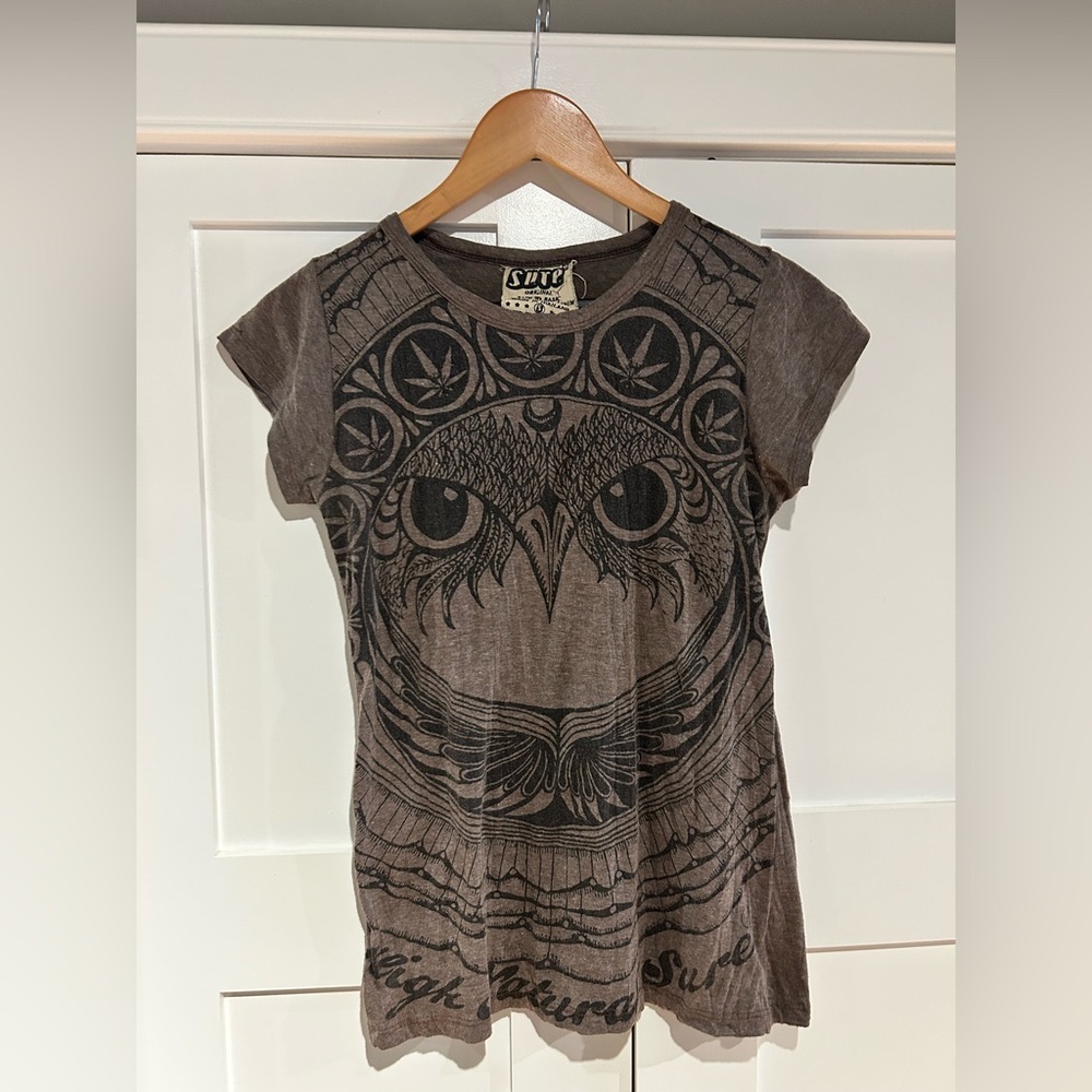Cotton Gray Graphic Short Sleeve Tee